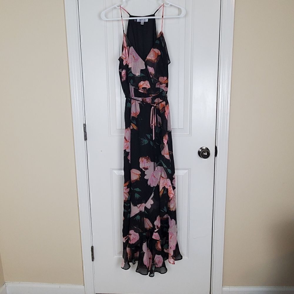 Jennifer Lopez Spring Romance Floral Faux Wrap Dress Size 4